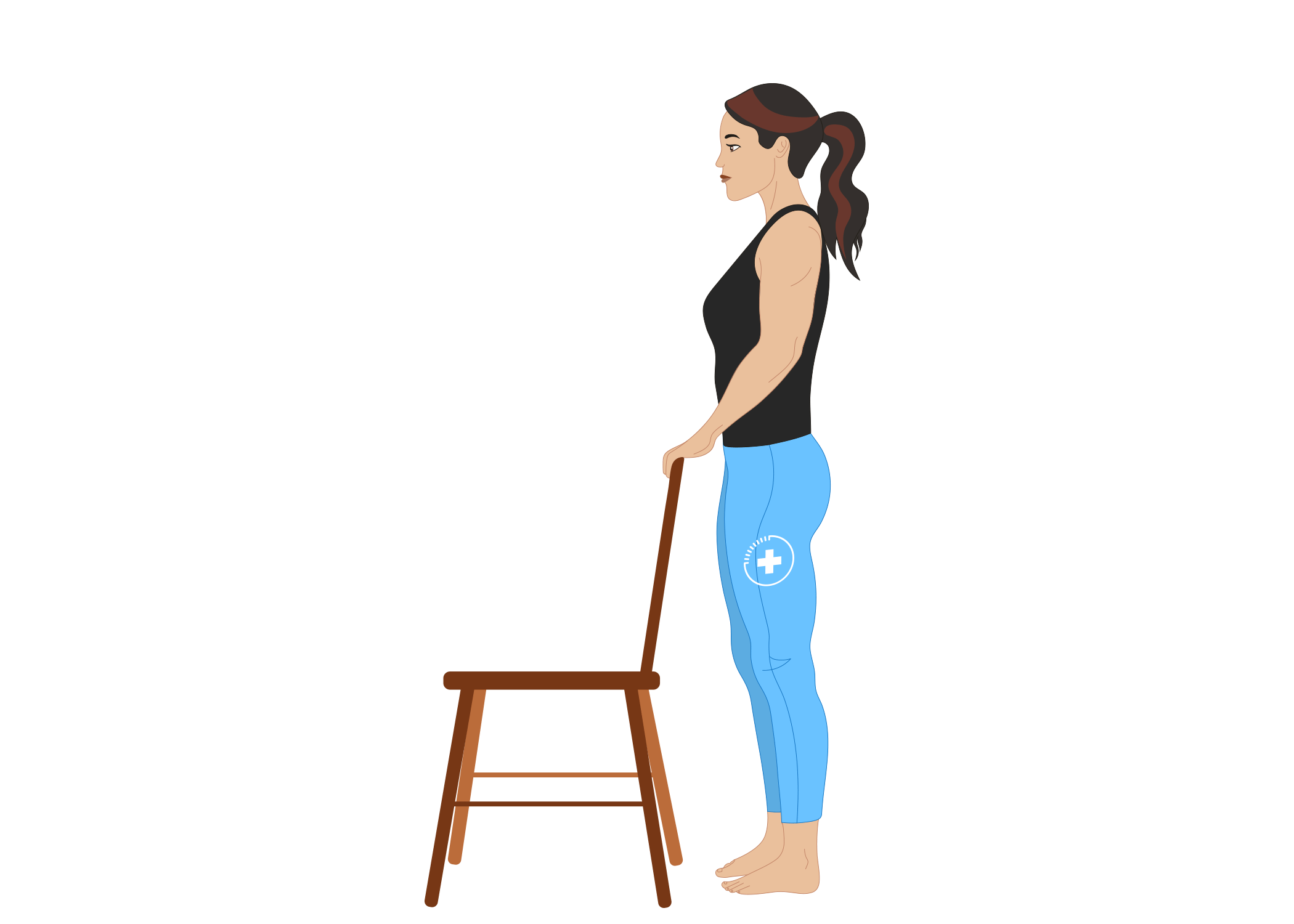 Standing Calf Raise With Chair