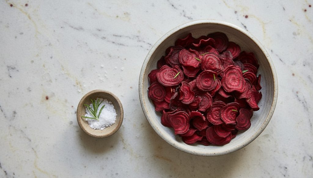 Crispy Baked Beet Chips Healthy Snack