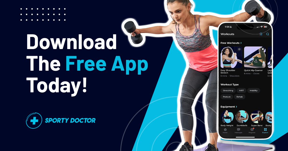 Download The Free Sporty Doctor App Today!