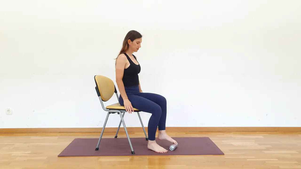 Frozen Water Bottle Rolls exercise demonstration