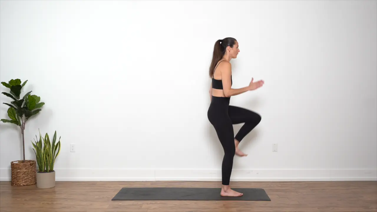 Reverse Lunge with Knee Drive exercise demonstration
